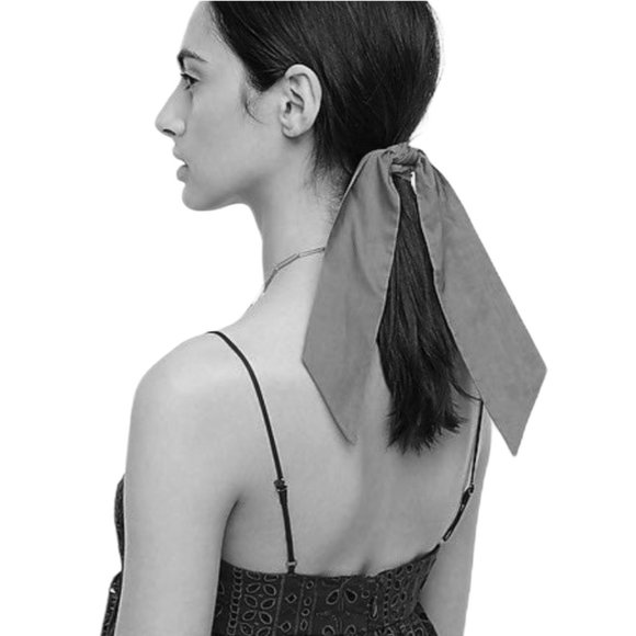 J Crew Liberty London Twilly Scrunchie - White Multi Floral & Butterfly Ivory - Picture 6 of 6